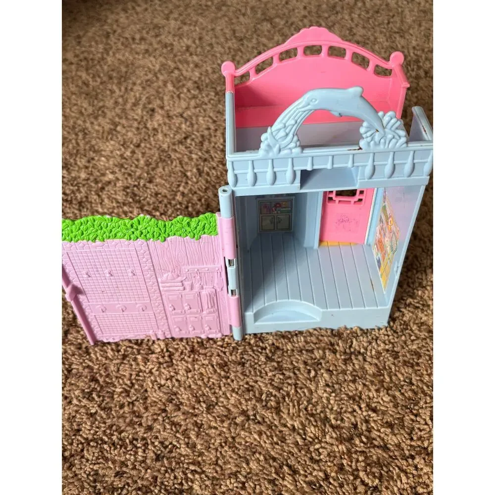 Fisher Price Sweet Streets B9023 Foldout Swimming Pool Playset Toys Vintage 2003